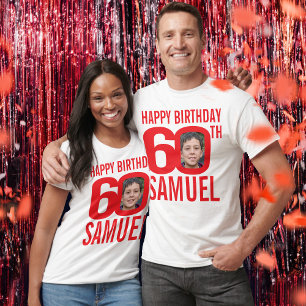 Camiseta Nombre personalizado de cumpleaños número 60 y p