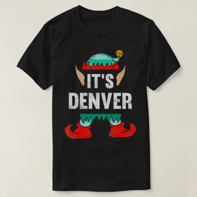 Camiseta Nombre personalizado de Denver Elf (Diseño del anverso)