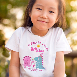 Camiseta Nombre personalizado de dinosaurio de graduación d