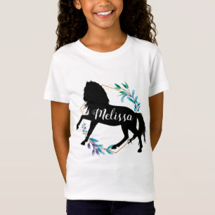 Camiseta Nombre personalizado de equitación ecuestre person
