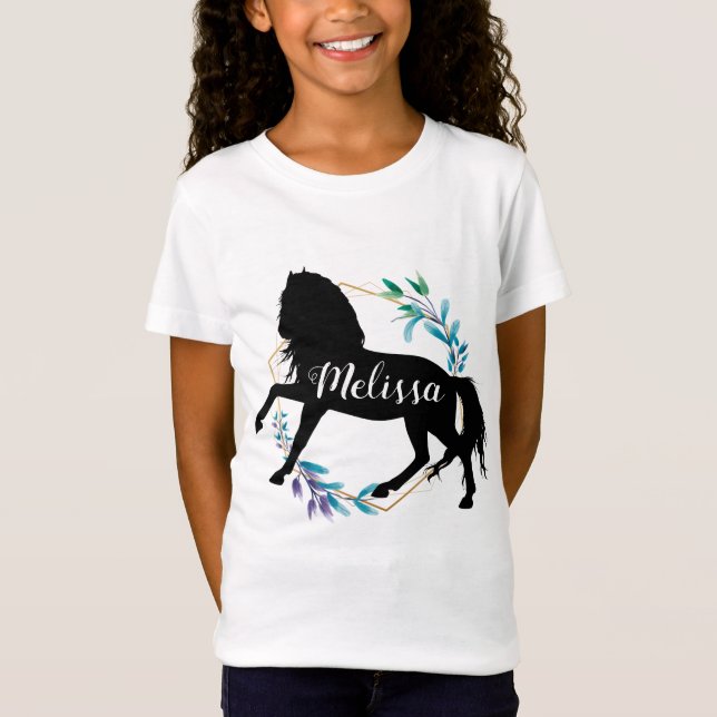 Camiseta Nombre personalizado de equitación ecuestre person (Anverso)