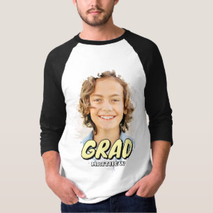Camiseta Nombre personalizado de graduado con foto moderna