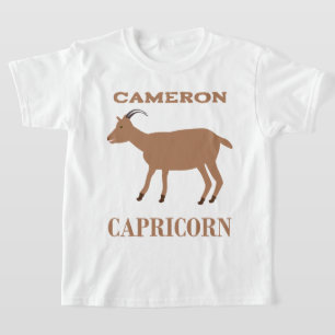 Camiseta Nombre personalizado de la cabra de signo de estre