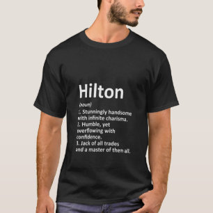Camiseta Nombre personalizado de la definición de Hilton pa