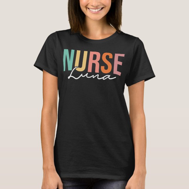 Camiseta Nombre personalizado de la enfermera Médica del es (Anverso)