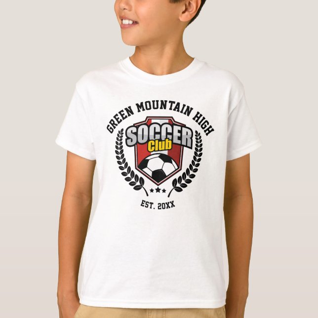 Camiseta Nombre personalizado de la escuela o del club de f (Anverso)