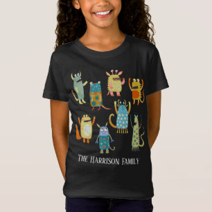 Camiseta Nombre personalizado de la familia Monster