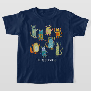 Camiseta Nombre personalizado de la familia Monster