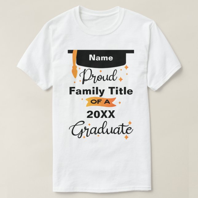 Camiseta Nombre personalizado de la familia Orgullosa Senio (Diseño del anverso)