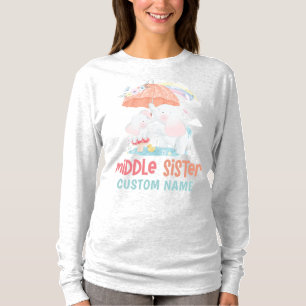 Camiseta Nombre personalizado de la hermana central de los