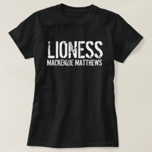 Camiseta Nombre personalizado de la leona: mujeres negras y