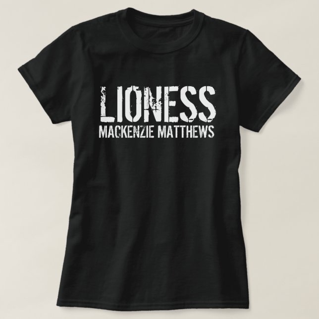 Camiseta Nombre personalizado de la leona: mujeres negras y (Diseño del anverso)