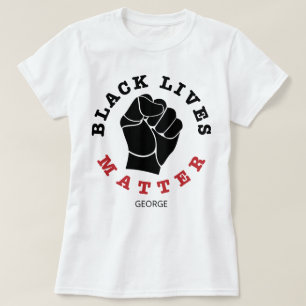 Camiseta Nombre personalizado de la materia de vida negra d