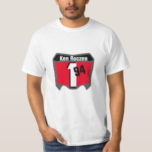 Camiseta Nombre personalizado de la placa de número Motocr