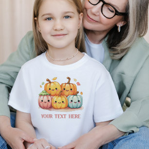 Camiseta Nombre personalizado de las pumkins de otoño de Ha