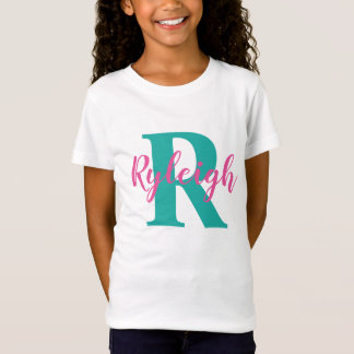Camiseta Nombre personalizado de los Chicas con monograma i