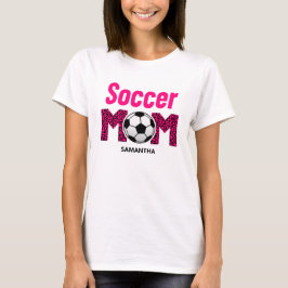 Camiseta Nombre personalizado de mamá de fútbol personaliza