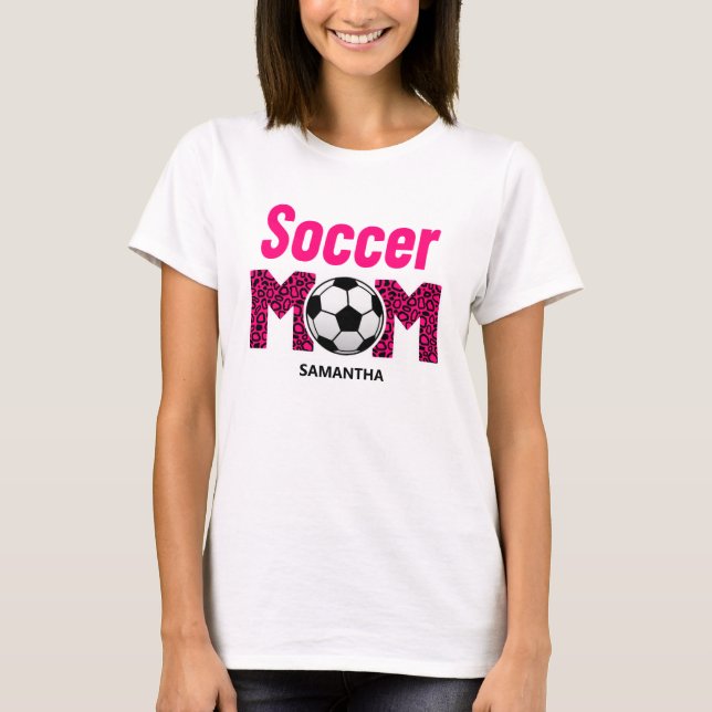 Camiseta Nombre personalizado de mamá de fútbol personaliza (Anverso)
