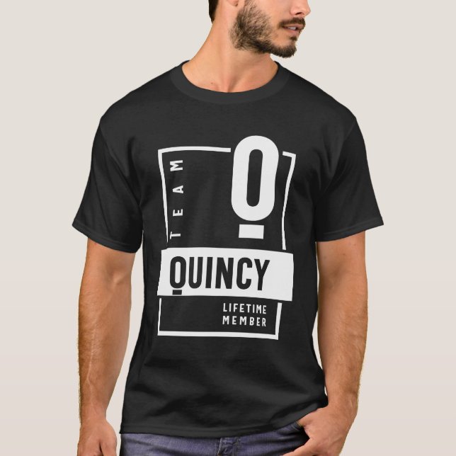 Camiseta Nombre personalizado de miembro de quincy Lifetime (Anverso)