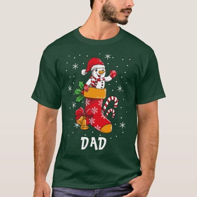 Camiseta Nombre personalizado de padre de Navidades familia (Anverso)