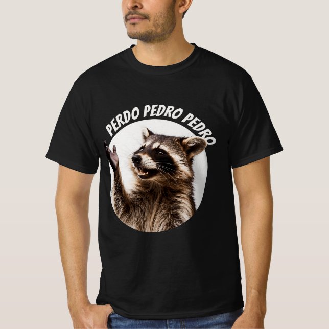 CAMISETA NOMBRE PERSONALIZADO DE RACCOON PEDRO (Anverso)