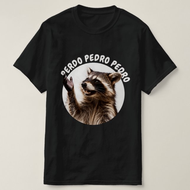 CAMISETA NOMBRE PERSONALIZADO DE RACCOON PEDRO (Diseño del anverso)