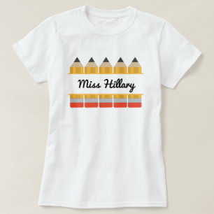Camiseta Nombre personalizado de vuelta al profesor que coi
