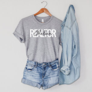 Camiseta Nombre personalizado del agente inmobiliario Realt