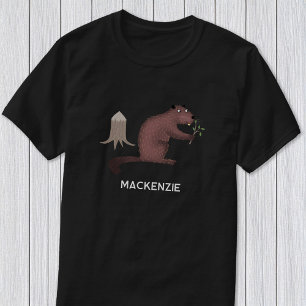 Camiseta Nombre personalizado del castor de diversión