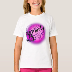 Camiseta Nombre personalizado del cepillo de aire mariposa