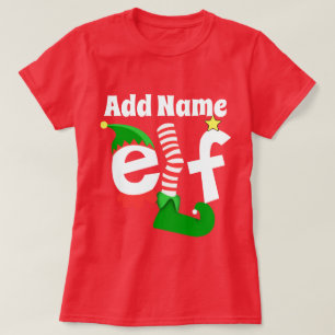 Camiseta Nombre personalizado del duende del navidad