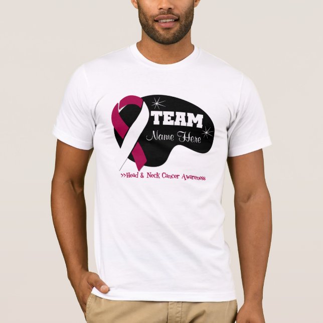 Camiseta Nombre personalizado del equipo - cáncer de sangre (Anverso)