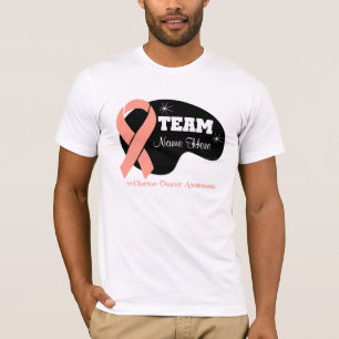 Camiseta Nombre personalizado del equipo - cáncer uterino
