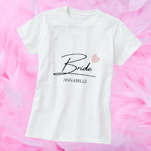 Camiseta Nombre personalizado del guión de novia