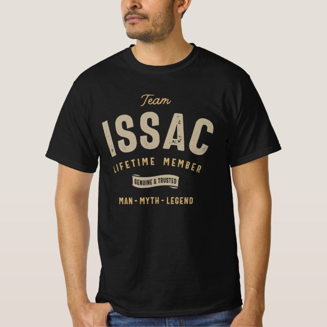 Camiseta Nombre personalizado del miembro de Issac del equi (Anverso)