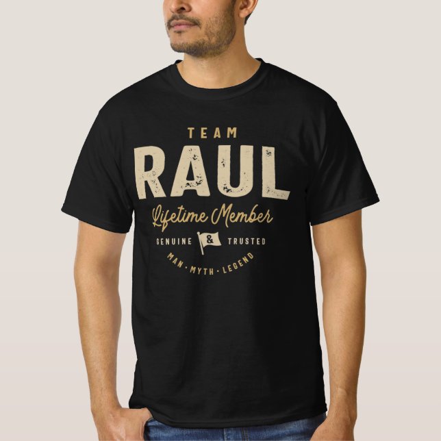 Camiseta Nombre personalizado del miembro de Team Raul Life (Anverso)