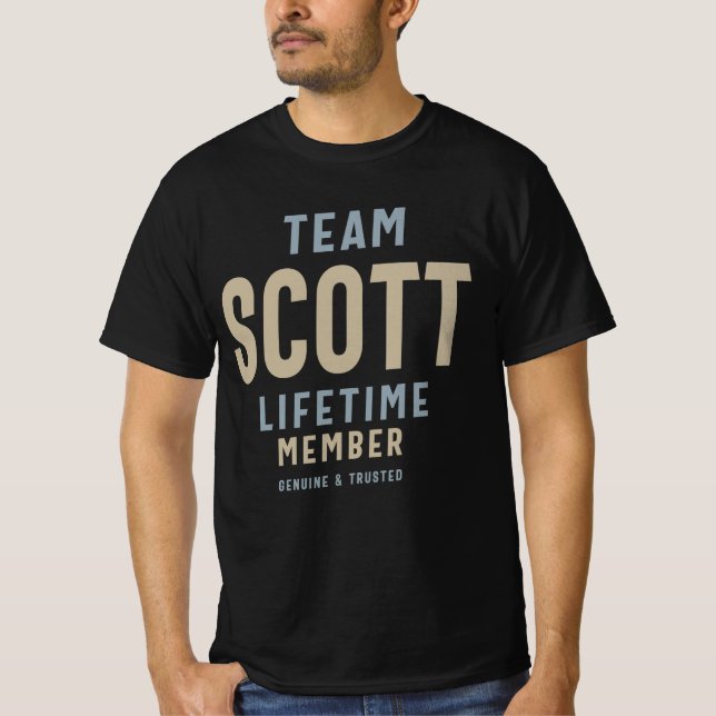 Camiseta Nombre personalizado del miembro de Team Scott Lif (Anverso)