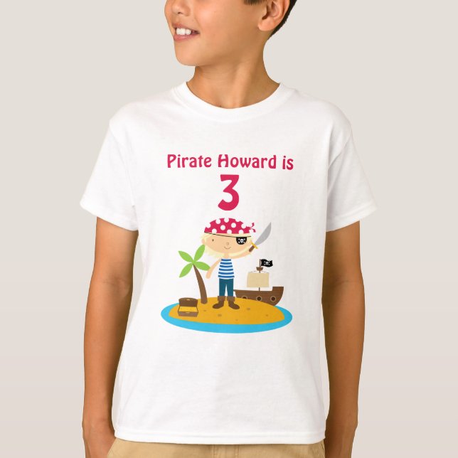 Camiseta Nombre personalizado del niño de cumpleaños del pi (Anverso)