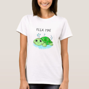 Camiseta Nombre personalizado del Personalizado de tortuga