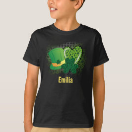 Camiseta Nombre Personalizado Día de San Patricio Trébol de