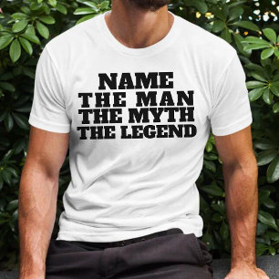 Camiseta Nombre Personalizado El Hombre El Mito El Divertid