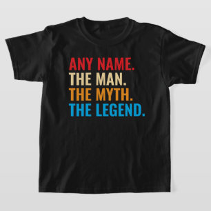 Camiseta Nombre Personalizado El Hombre El Mito El Retro De