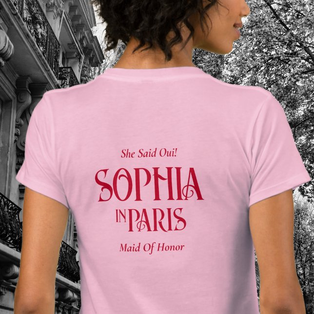 Camiseta Nombre personalizado en París Despedida de soltera (Subido por el creador)