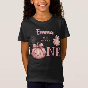 Camiseta Nombre personalizado es un Pinkoween Girl espeluzn