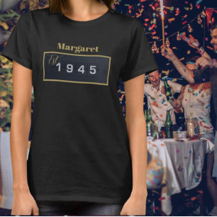 Camiseta Nombre personalizado establecido en 1945 80º camis