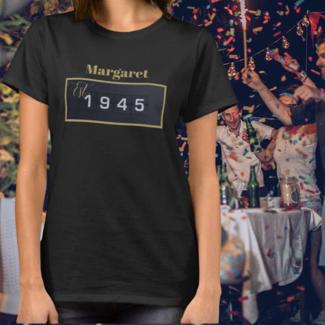 Camiseta Nombre personalizado establecido en 1945 80º camis (Subido por el creador)