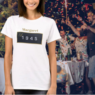 Camiseta Nombre personalizado establecido en 1945 80º camis