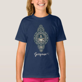 Camiseta Nombre personalizado Estrella sagrada del Mandala 