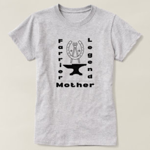 Camiseta Nombre Personalizado Farrier Leyenda Madre Anvil H