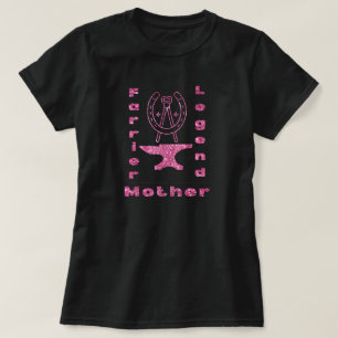 Camiseta Nombre personalizado Farrier Leyenda Madre Rosa